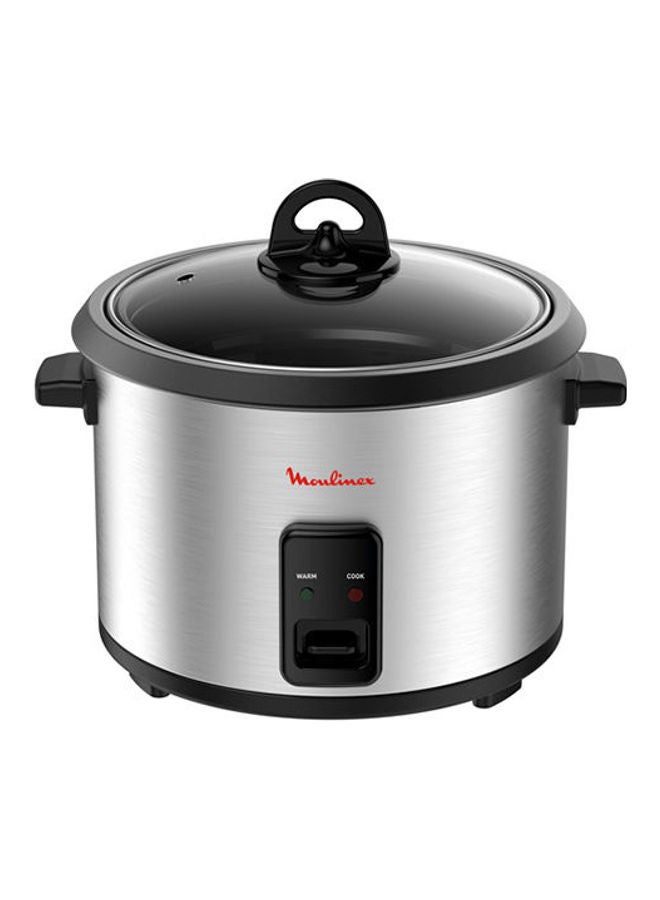 Moulinex Easy Cook Rice Cooker With Steam Basket  - 1.8 L 700.0 W MK123D10 Silver / Black - Image 1