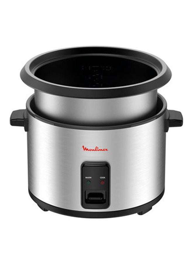 Moulinex Easy Cook Rice Cooker With Steam Basket  - 1.8 L 700.0 W MK123D10 Silver / Black - Image 4