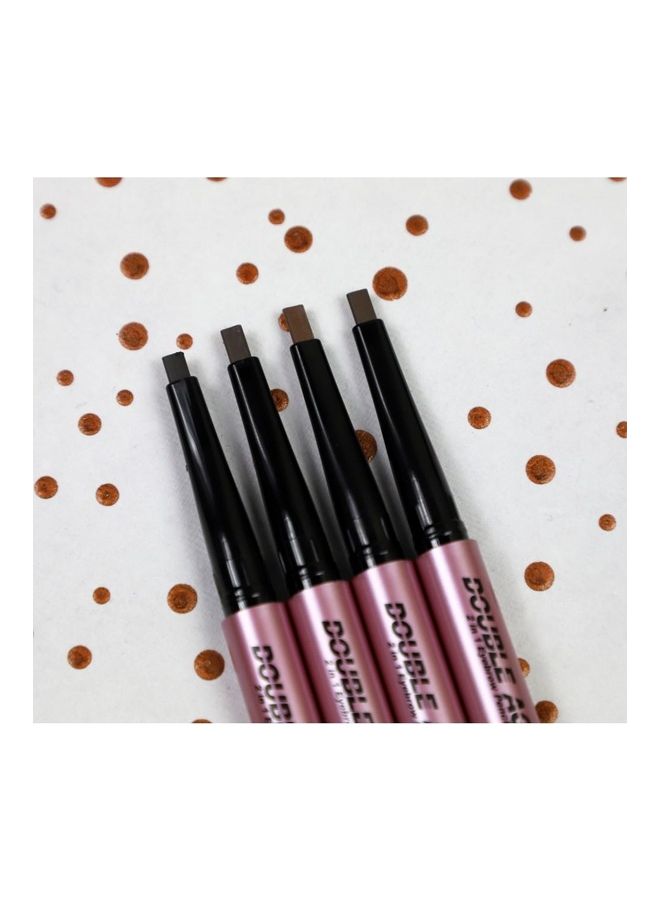 Rude - Double Agent 2 In 1 Eyebrow Pencil and Powder Black Brown - Image 1