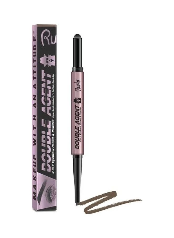 Rude Double Agent 2 In 1 Eyebrow Pencil and Powder