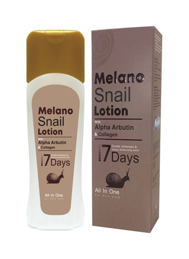 MELANO - Snail Lotion 7 Days Double Whiteness & Deeply Moisturizing White 300ml - Image 1