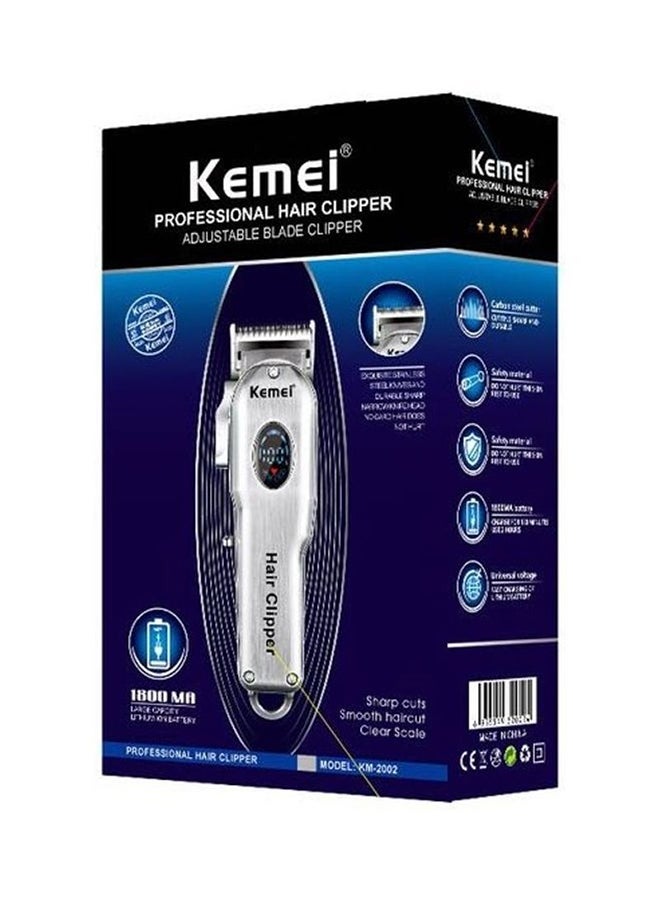 Professional  Full Steel Body Barber Electric Hair Clipper With LCD Display Silver/Black - v1631621542/N50807433A_2