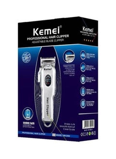 Kemei Professional  Full Steel Body Barber Electric Hair Clipper With LCD Display Silver/Black  - Image 2
