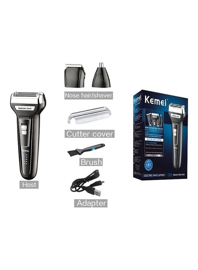 Kemei Rechargeable 3-In-1 Grooming Electric Hair Clipper Black 16cm - Image 3