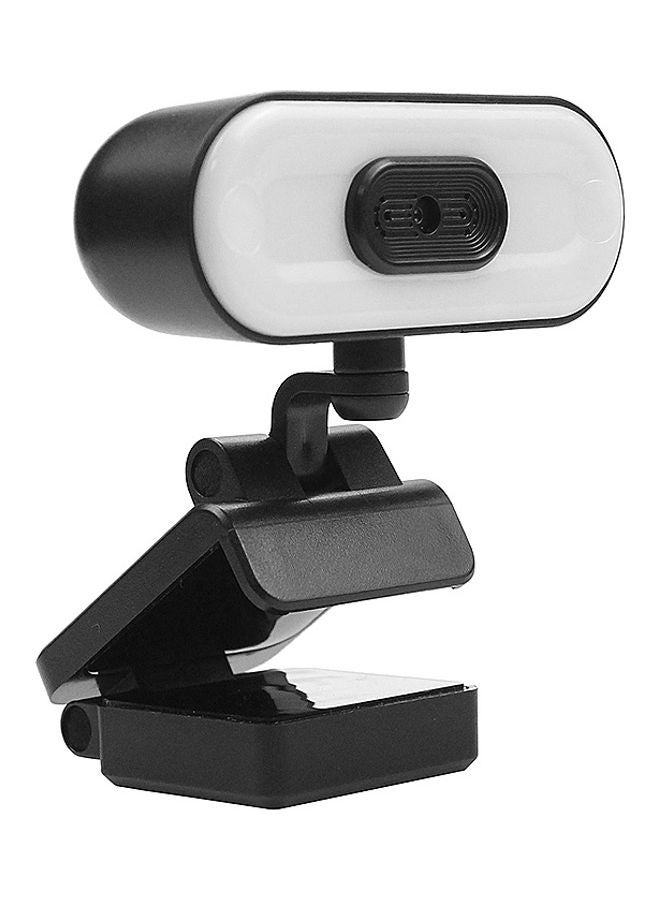 Silicone 1080P USB Webcam with Noise Canceling Omnidirectional White/Black  - Image 1
