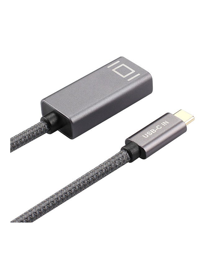 USB3.1 Type-C Male to Mini DP Female Cable Grey - Image 3