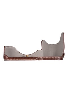 Generic Premium PU Leather Camera Half Case Brown  - Image 2