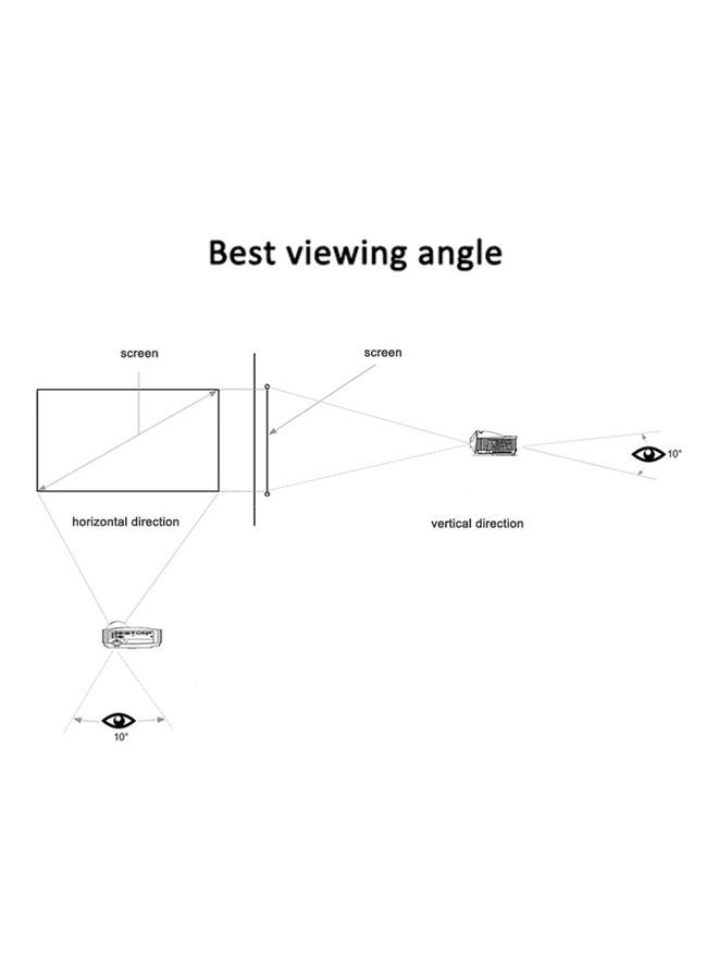 100-Inch Portable Projector Screen V7735-100-V Grey  - Image 5