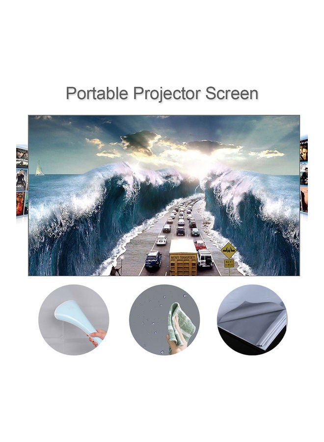 100-Inch Portable Projector Screen V7735-100-V Grey  - Image 3