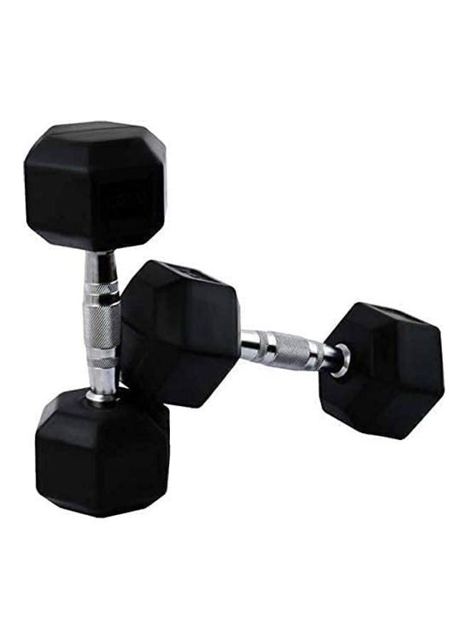 ULTIMAX 1-Pair Rubber Encased Dumbbell Set 10kg - Image 2
