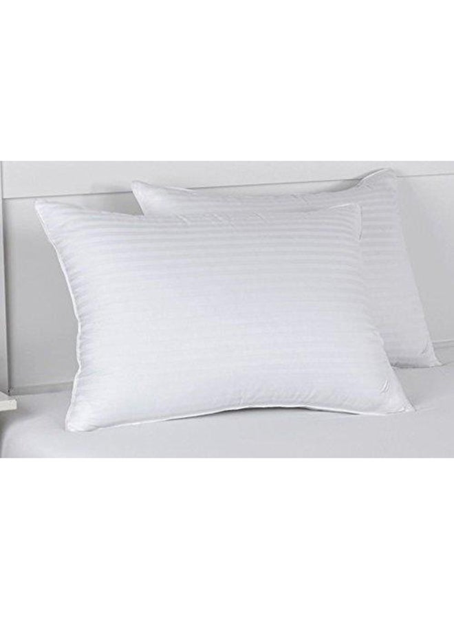 2-Piece Anti-Allergic Hotel Pillow Set Microfiber White 48x70cm