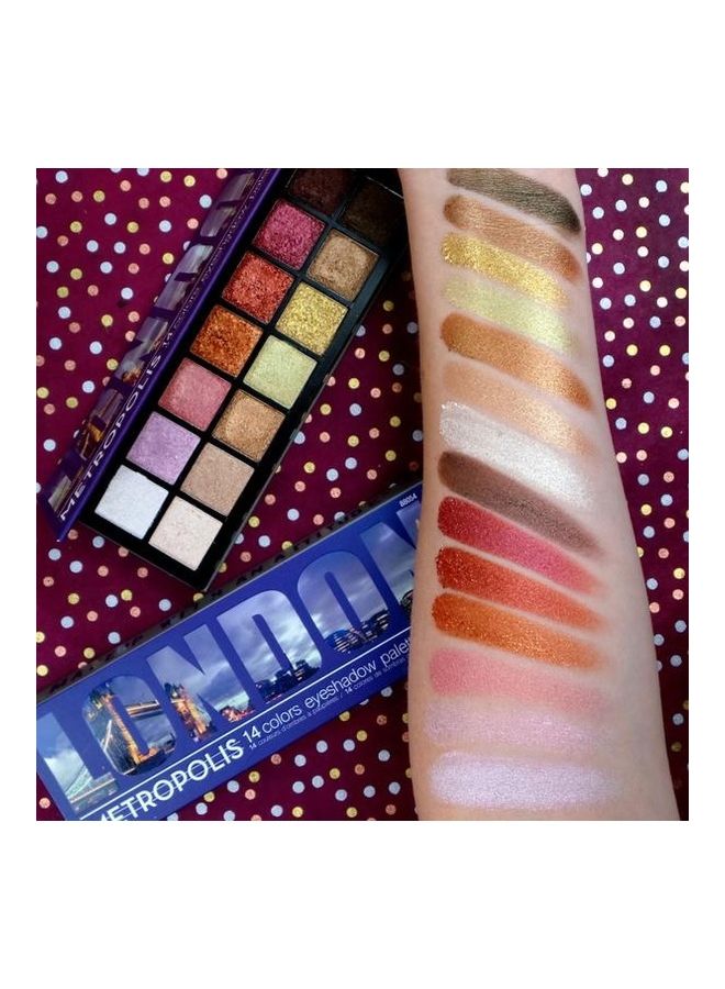 Rude - Metropolis 14 Color Eyeshadow Palette Multicolour - Image 1