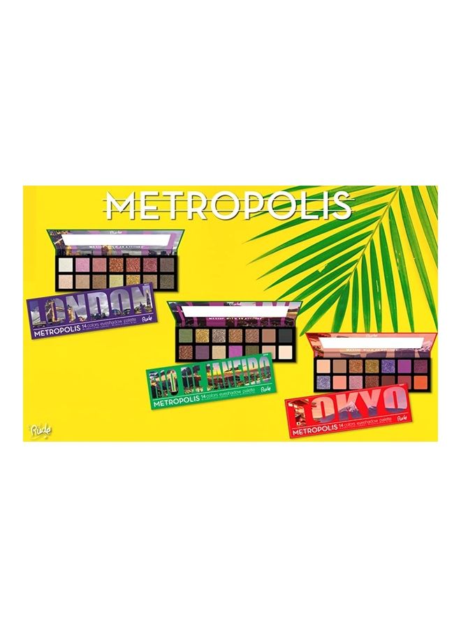 Rude - Metropolis 14 Color Eyeshadow Palette Multicolour - Image 1