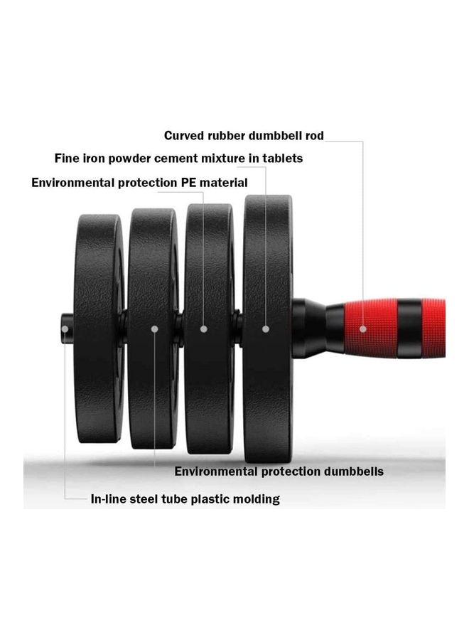 طقم دمبل وحديد رفع أثقال 2 في 1 مع قضيب توصيل 30كيلوجرام - v1631623072/N50857918A_4