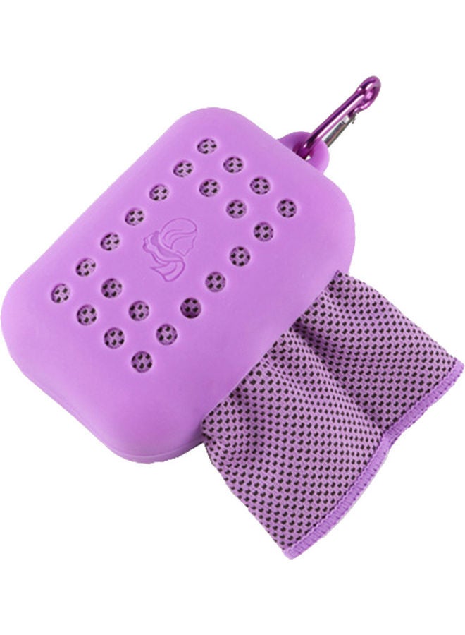 Outdoor Quick Dry Instant Ice Cold Cooling  Washcloth Purple 90x30cm - Image 1