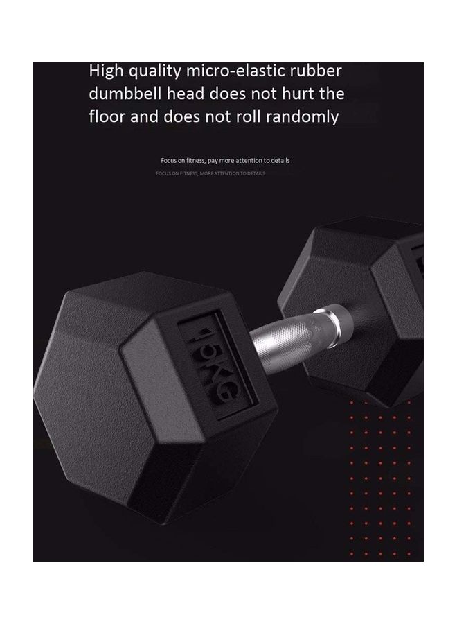 ULTIMAX 1-Pair Rubber Encased Dumbbell Set 8kg - Image 3