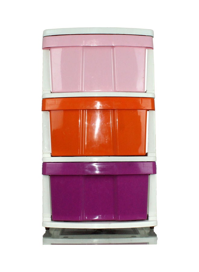 Faller - 3-Drawer Storage Cabinet With Wheels Multicolour 50x70x40cm - Image 1