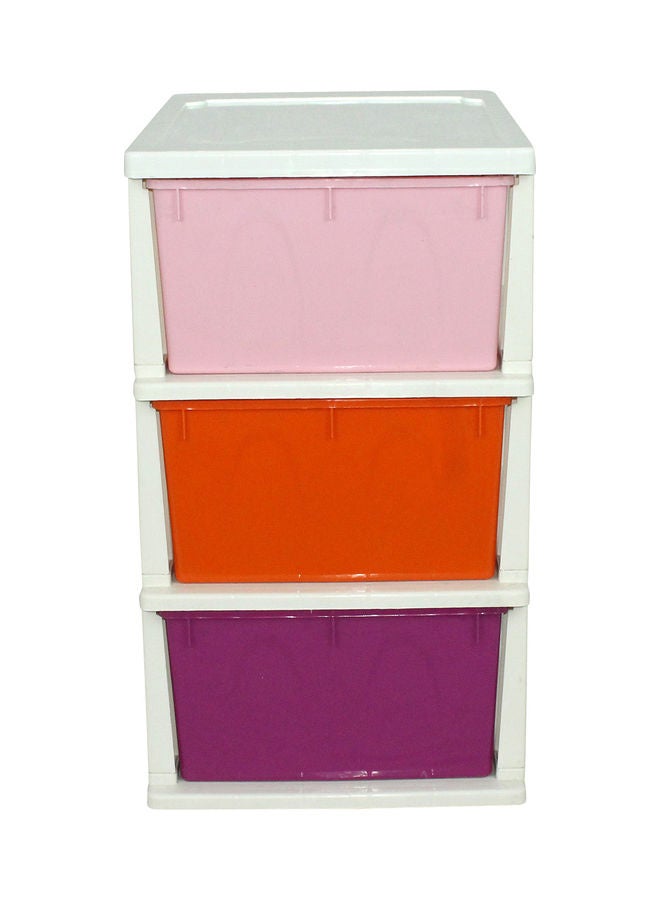 Faller - 3-Drawer Storage Cabinet With Wheels Multicolour 50x70x40cm - Image 1