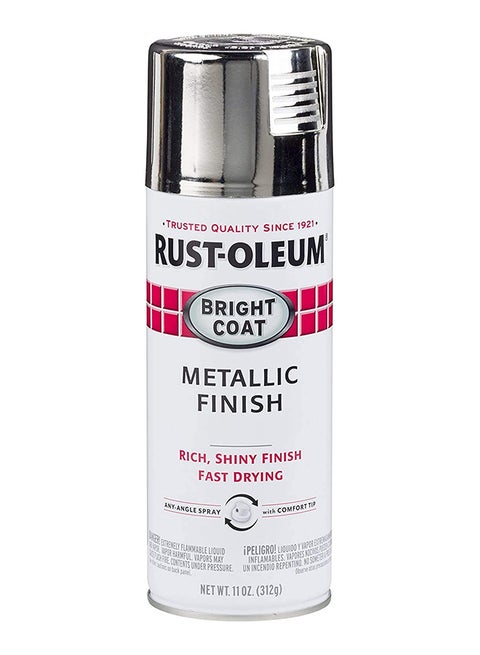 Stops Rust Bright Coat Metallic Finish Spray Gloss Chrome