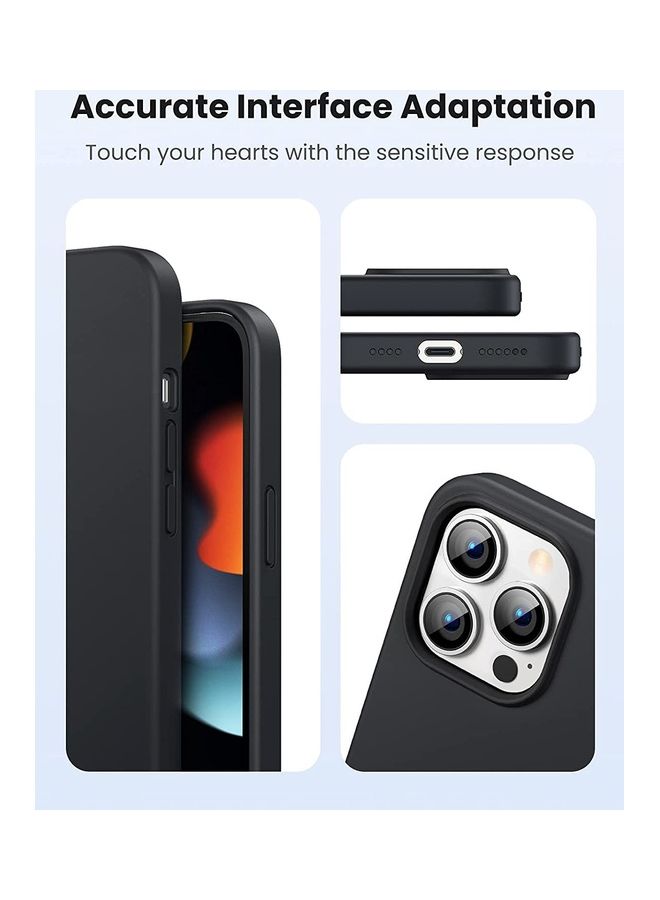 Silicone Protective Case For iPhone 13 Pro 6.1 inch Black Black