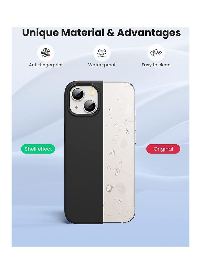 روك بو غطاء حماية من السيليكون لهاتف آيفون 13 مقاس 6.1 بوصة أسود - Image 4