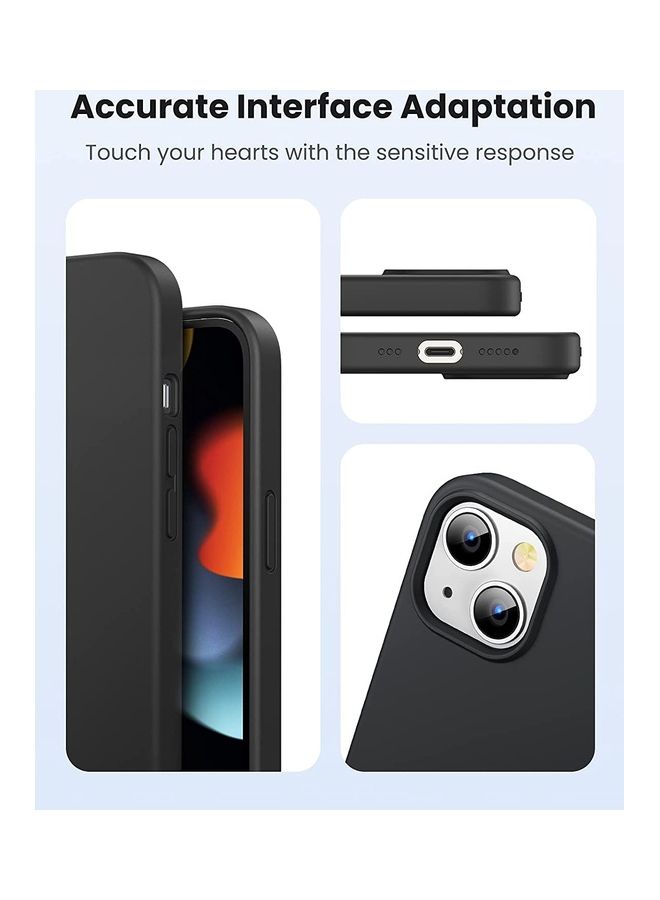 روك بو غطاء حماية من السيليكون لهاتف آيفون 13 مقاس 6.1 بوصة أسود - Image 5