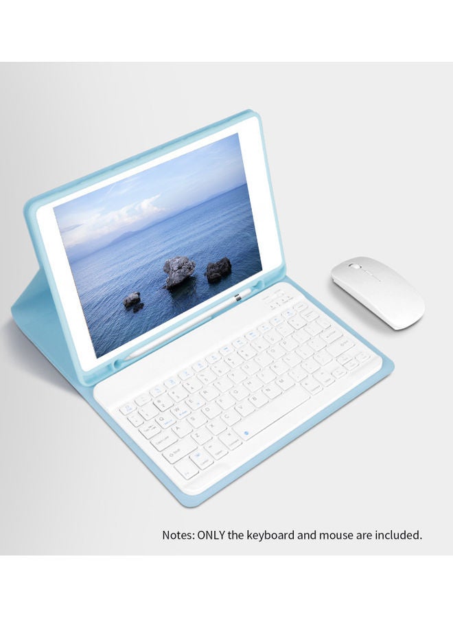 Generic - Tablet Wireless Keyboard and Mouse Combo Ultra-slim Design White - Image 1