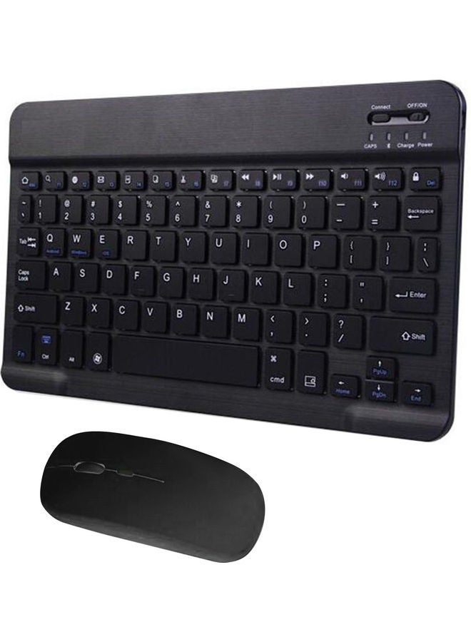 Tablet Wireless Keyboard and Mouse Combo Ultra-slim Design Black - Image 1