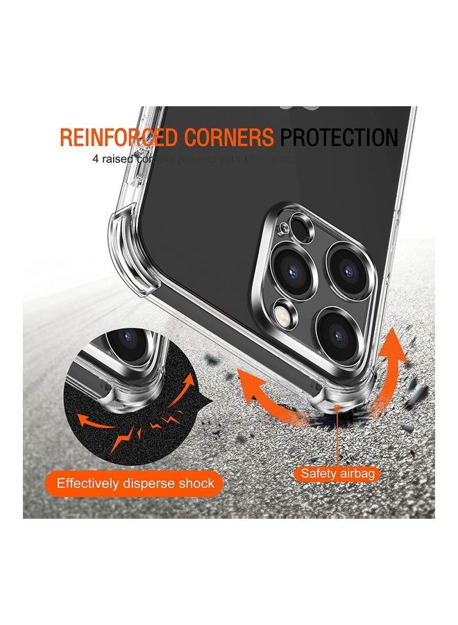 Rock Pow Soft TPU Silicone Protective Case For iPhone 6.1 Inch 13 Pro with 3 Units Tempered Glass Screen Protector Clear - Image 2