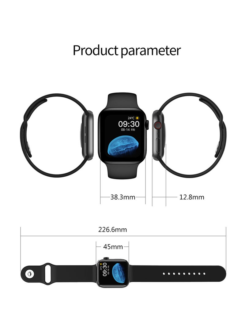 FitPro - Series 6 Full Screen Smart Watch Black - Image 1