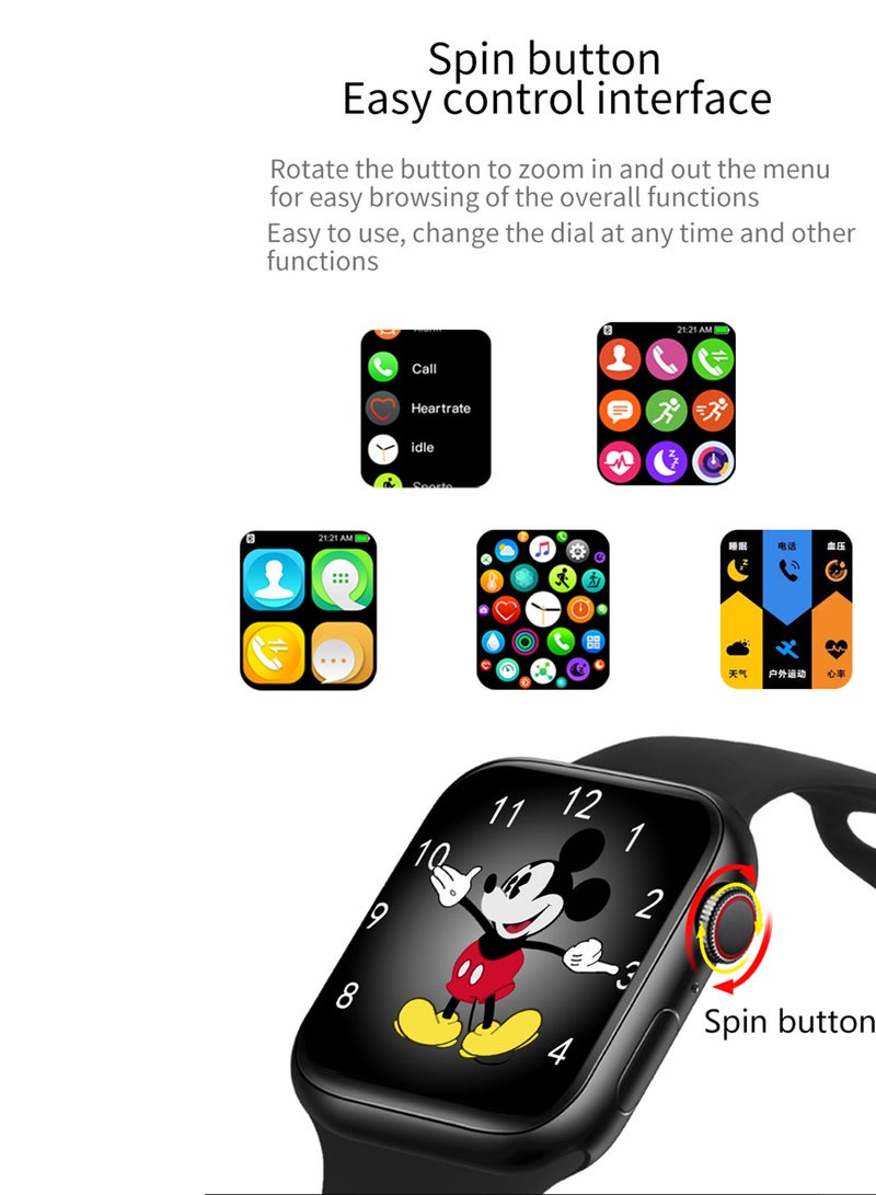 FitPro - Series 6 Full Screen Smart Watch Black - Image 1