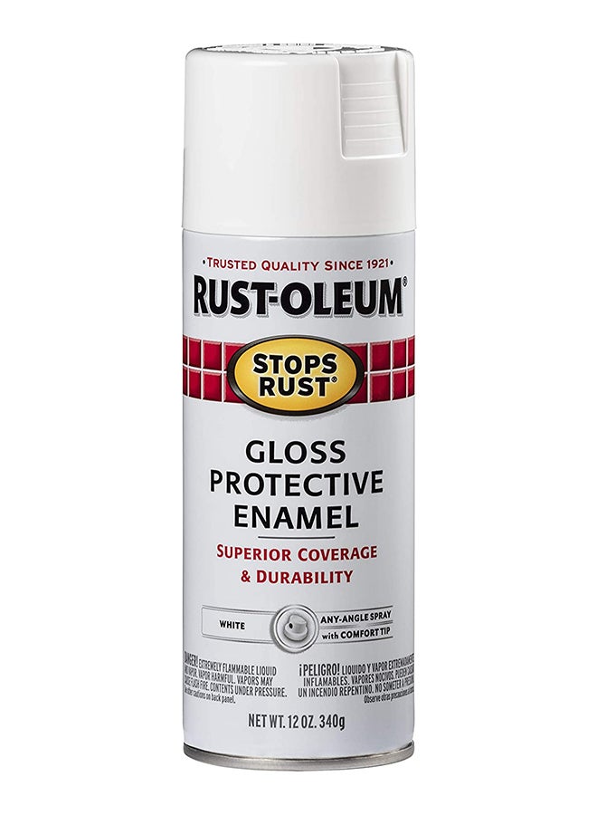 رست أوليوم بخاخ طلاء ستوبس رست أبيض لامع