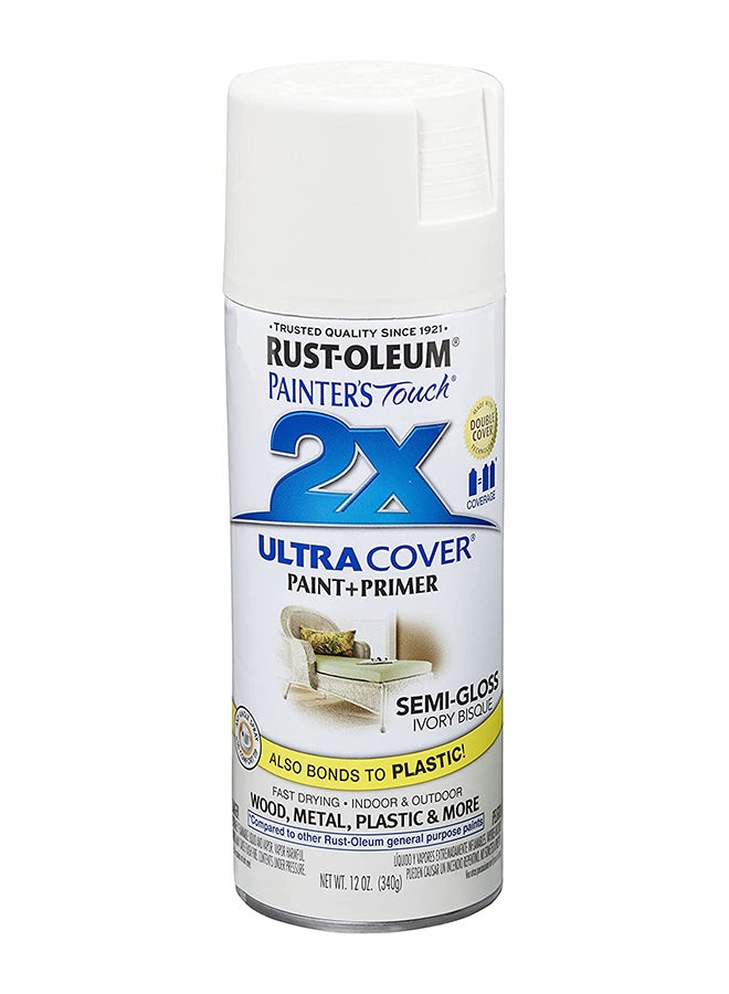 RUST-OLEUM 2X Ultra Cover - Spray Paint Semi-Gloss Ivory Bisque - Image 1