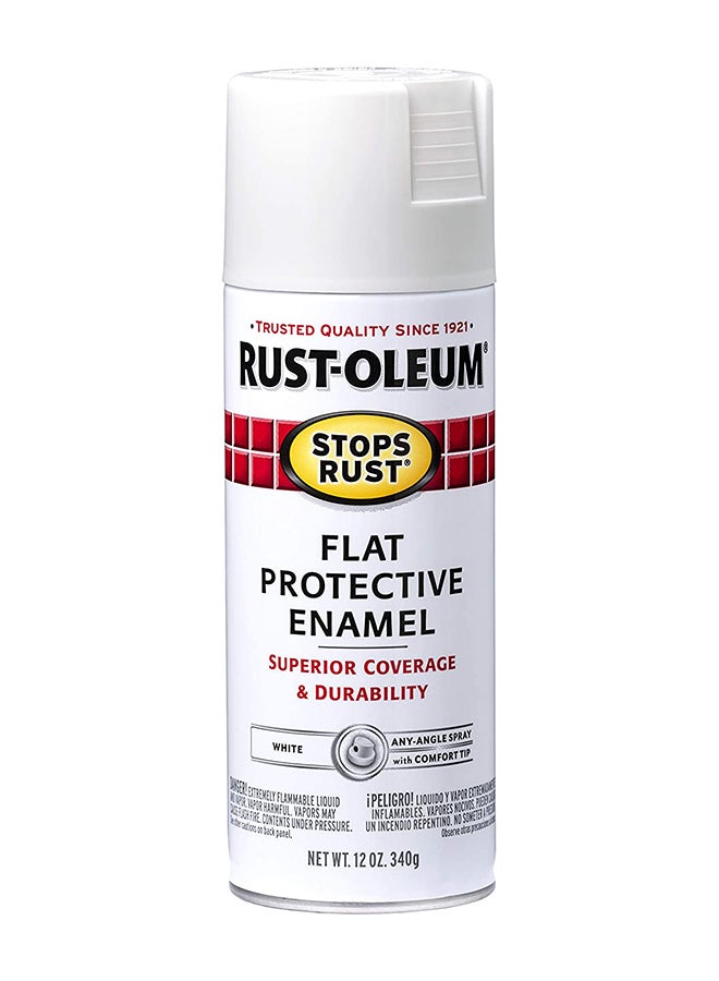 RUST-OLEUM Stops Rust Protective Enamel Spray Paint Flat White