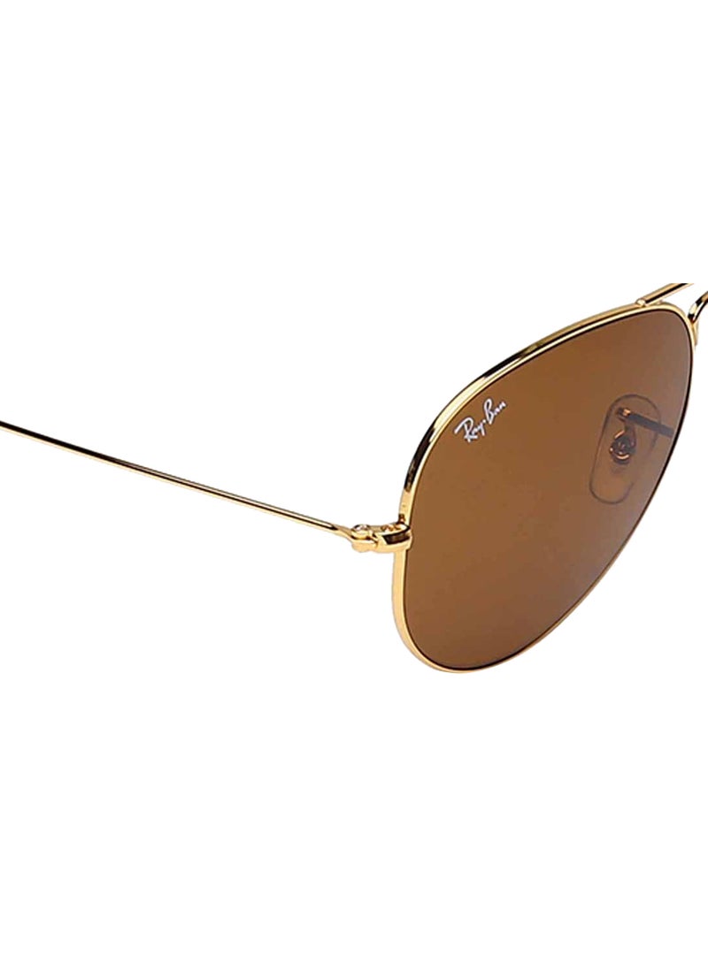 Ray-Ban Polarized Aviator Sunglasses - RB 3025 01 57 - Lens Size: 58 mm - Gold  - Image 5