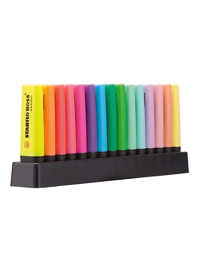 STABILO Pack Of 15 BOSS Deskset Highlighter Pens Multicolour - Image 2