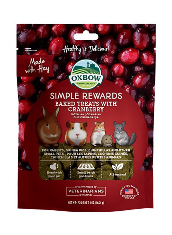 Oxbow Simple Rewards Cranberry Baked Treats Multicolour