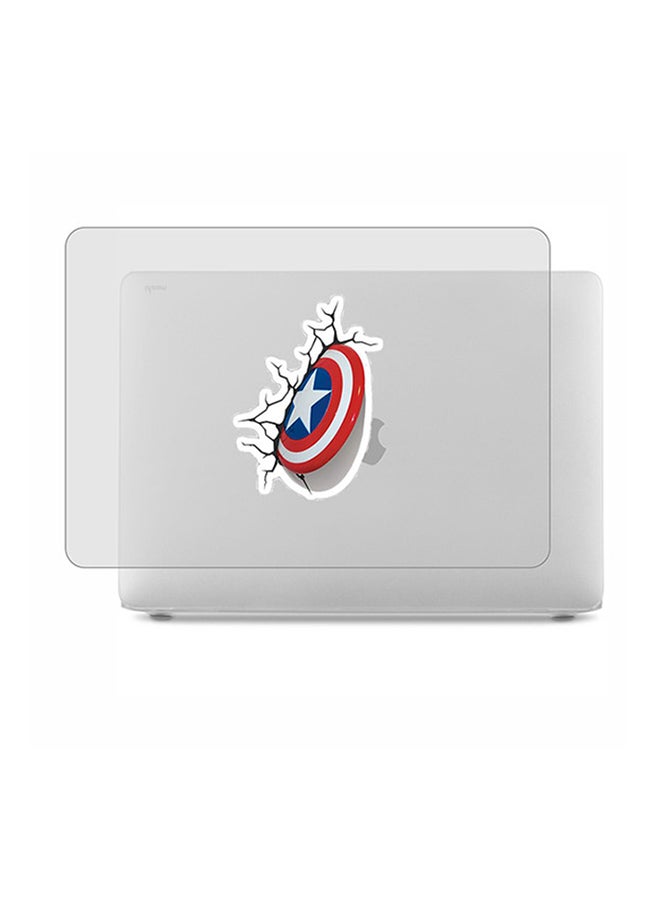 Theodor 2-Piece Printed Protective Hardshell Rubberized Case Cover For MacBook Air Silver - Image 1