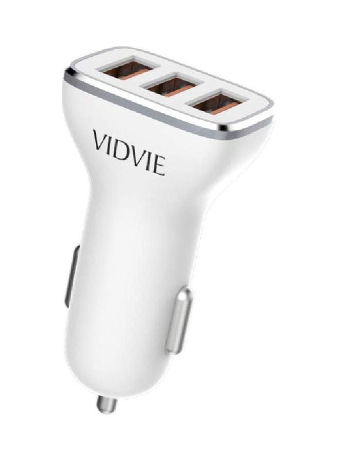 فيدفي 3.4A Fast Car Charger With Lightning Cable White - Image 1