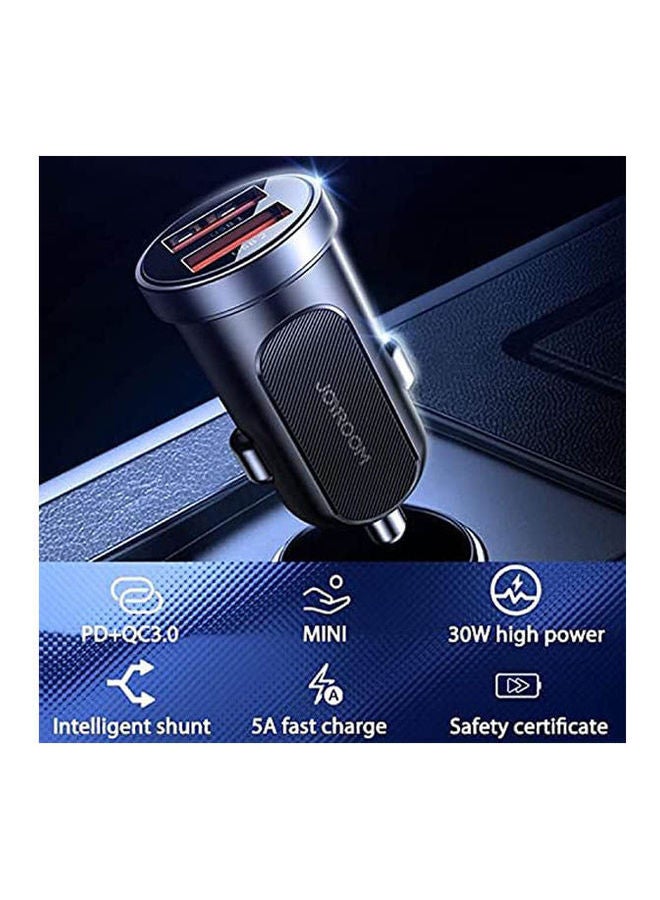 JOYROOM Mini QC3.0 Dual Port Smart Fast Car Charge  - Image 2