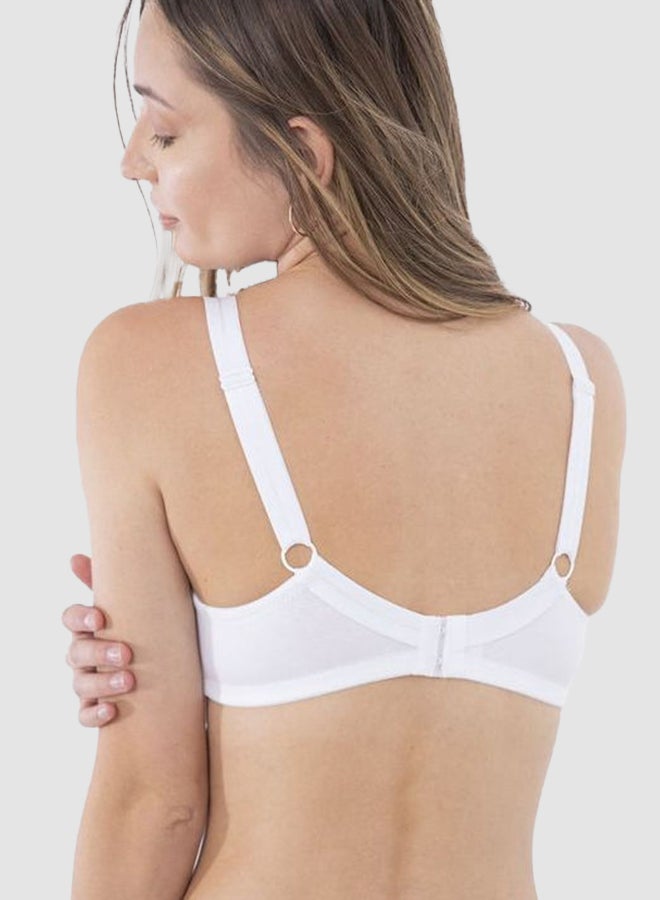 Carina Lace Trim Non-Padded Bra White - Image 3