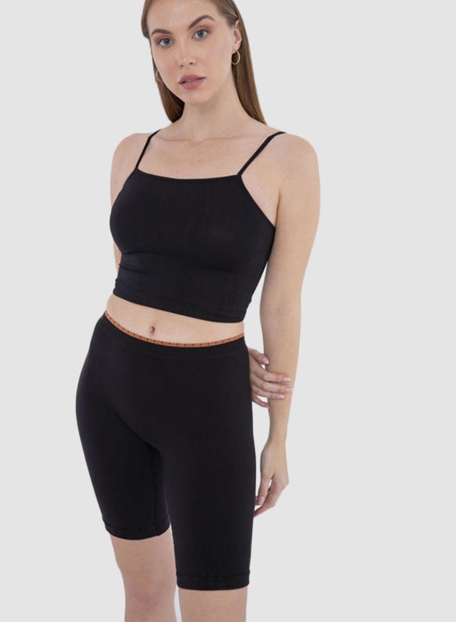 Carina Cotton Short Sport - N Black - Image 1