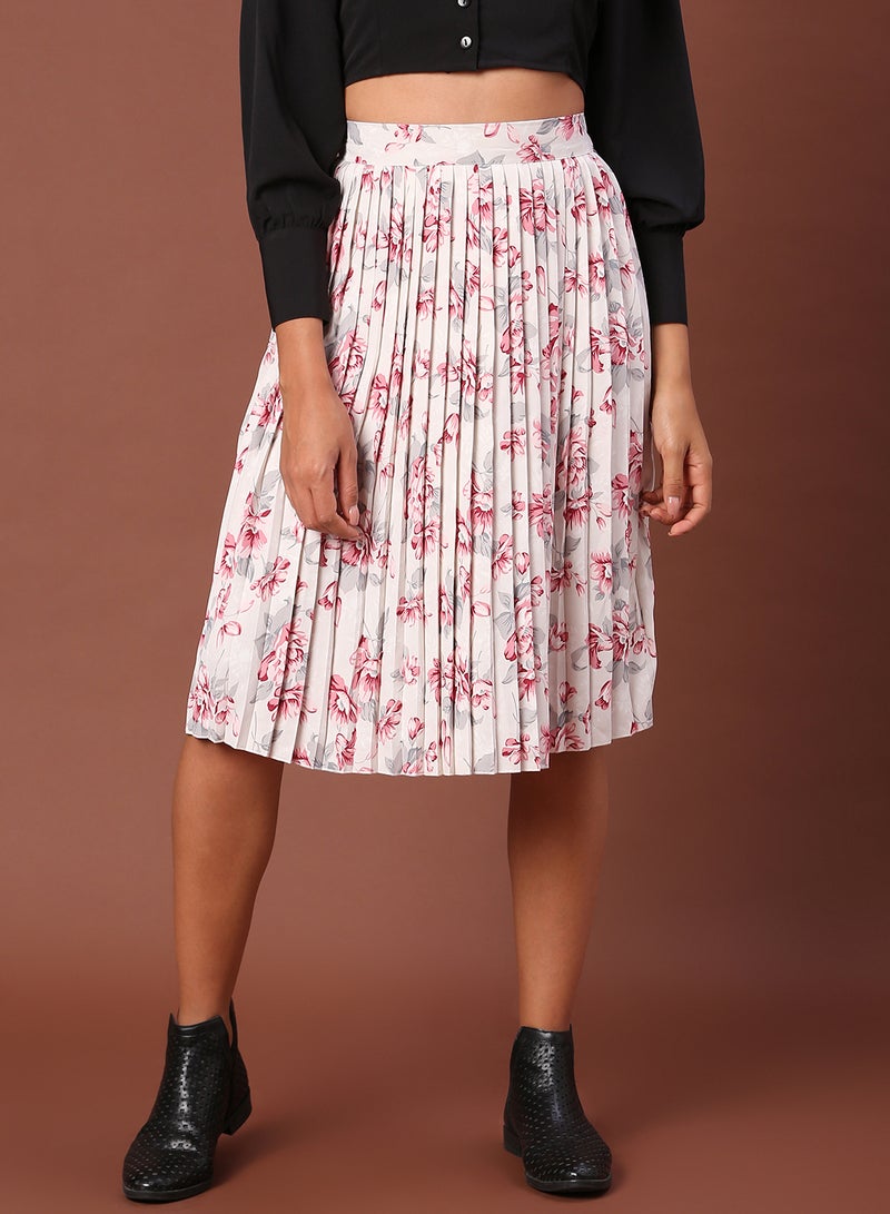 Aila - Casual Printed Skirt Multicolour - Image 1