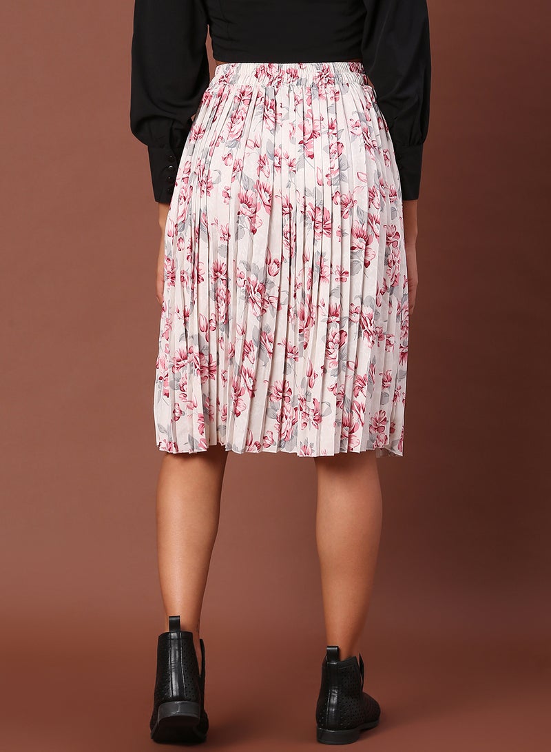 Aila - Casual Printed Skirt Multicolour - Image 1