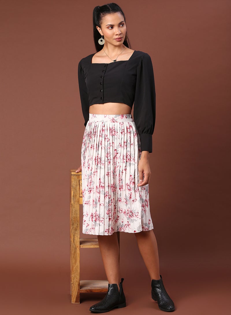 Aila - Casual Printed Skirt Multicolour - Image 1