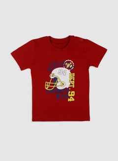 Maroon/White/Yellow