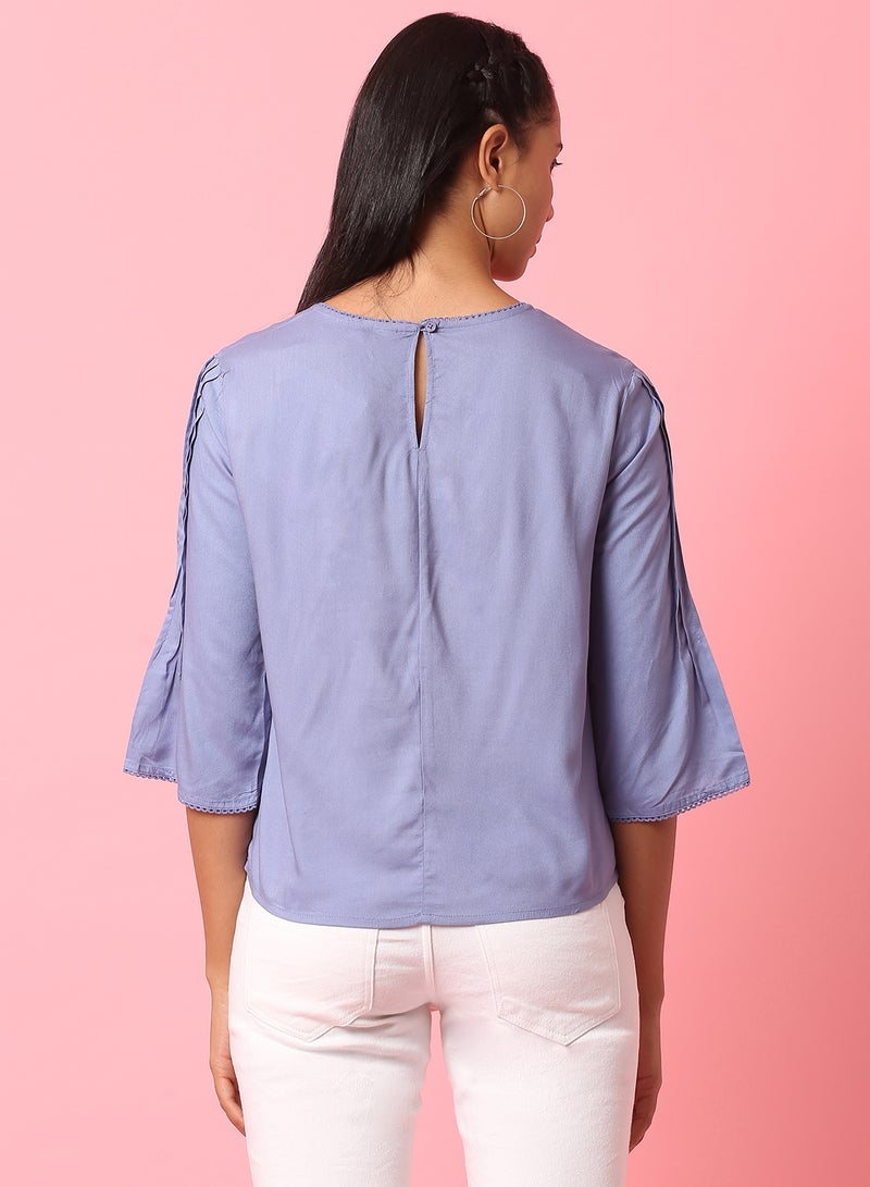 Aila - Casual Stylish Top Blue - Image 1