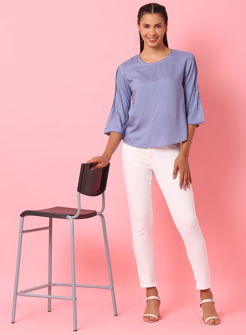 Aila - Casual Stylish Top Blue - Image 1