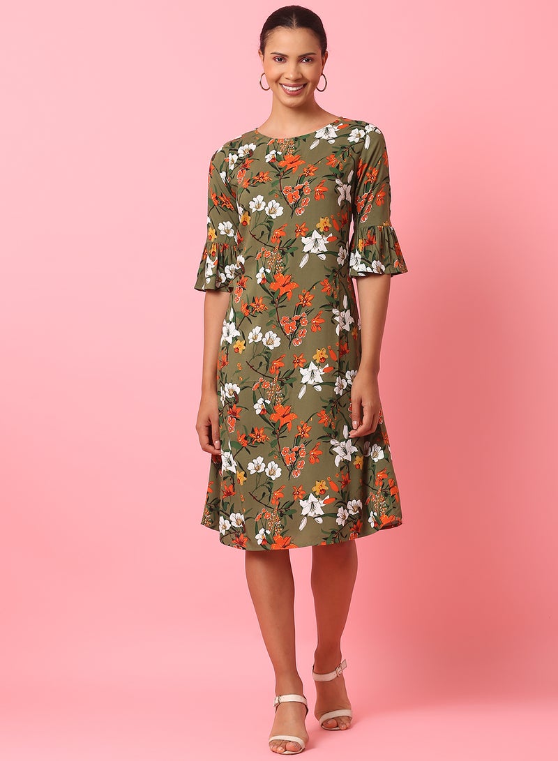 Aila - Casual Stylish Dress Multicolour - Image 1