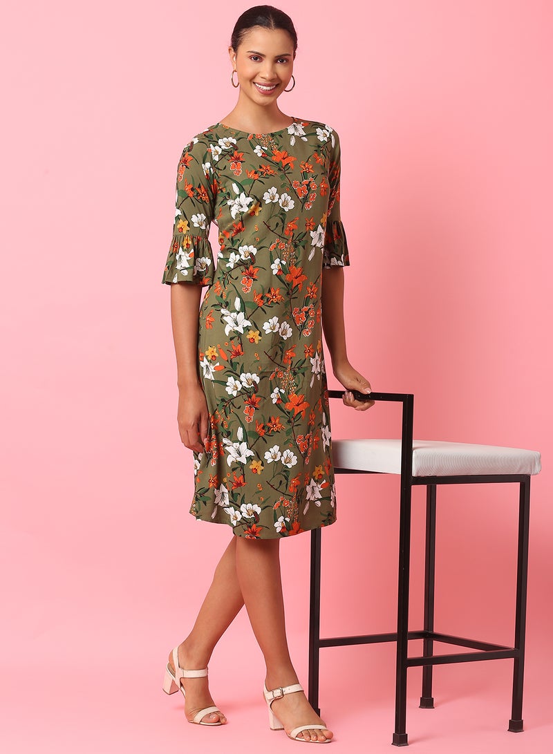 Aila - Casual Stylish Dress Multicolour - Image 1